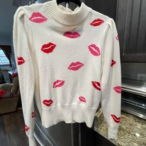 Kate Spade Lips Mockneck Sweater